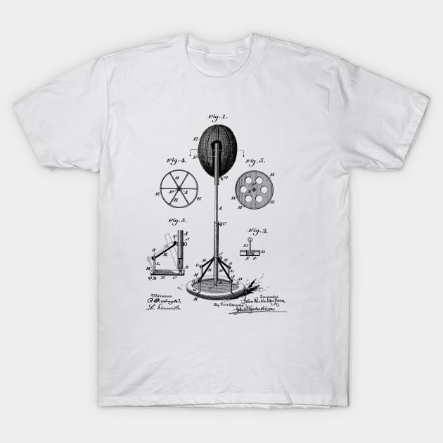 Striking or Punching Apparatus Vintage Patent Hand Drawing T-Shirt by TheYoungDesigns